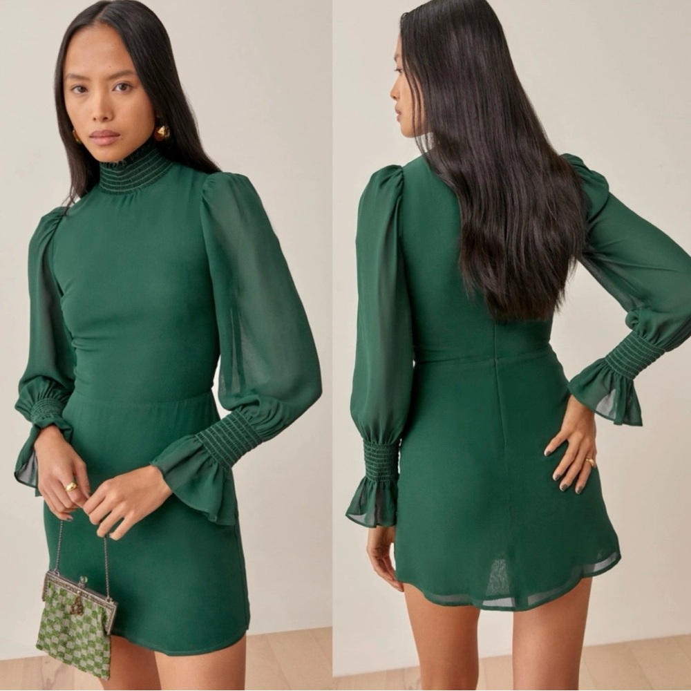 Green Reformation Archie Turtleneck Dress